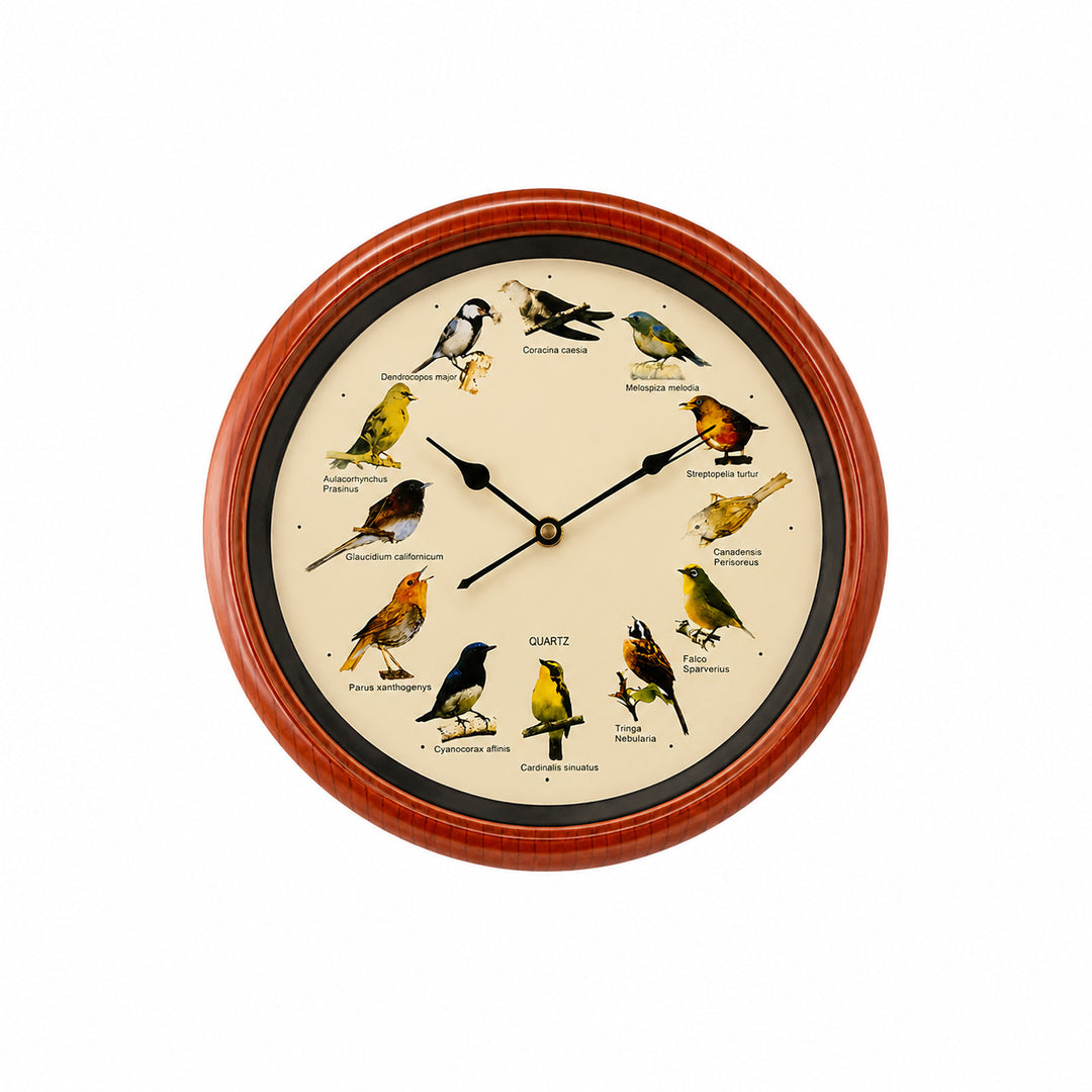 Wall clock with colorful bird design Kalsten