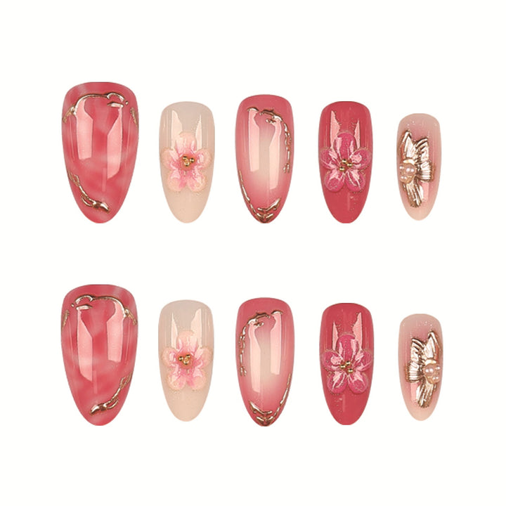 Floral Inspired Press-On Nail Art