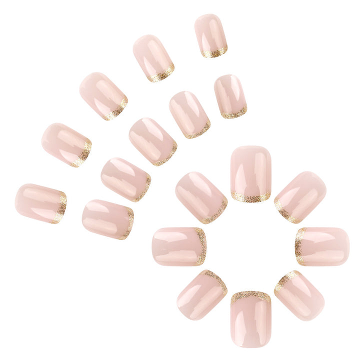 Premium Glossy French Tip Press-On Nails Kalsten