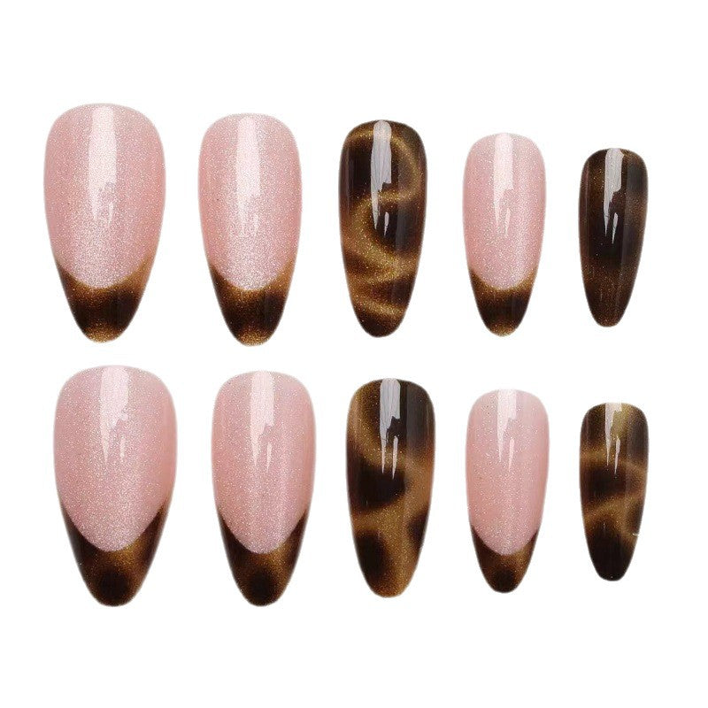 Artifical nails with elegant tortoiseshell tips Kalsten