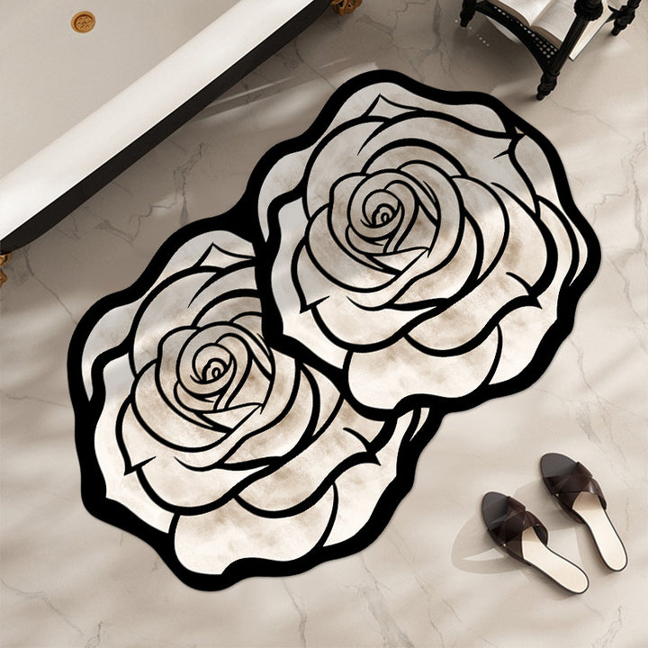 Floral-Inspired Decorative Area Mat