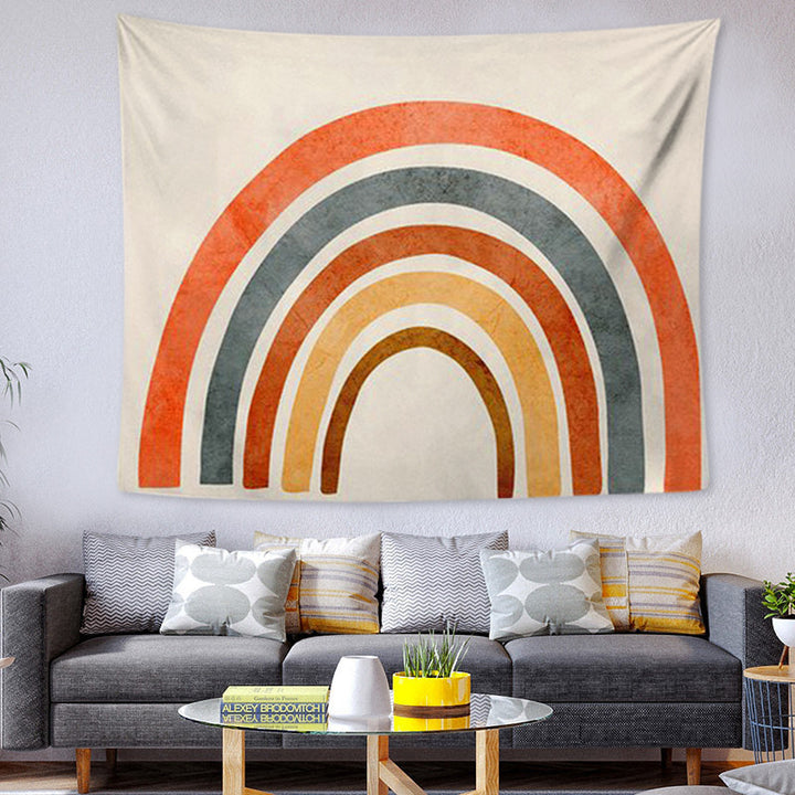 Tapestry with abstract botanical print and lightweight polyester fabric Kalsten
