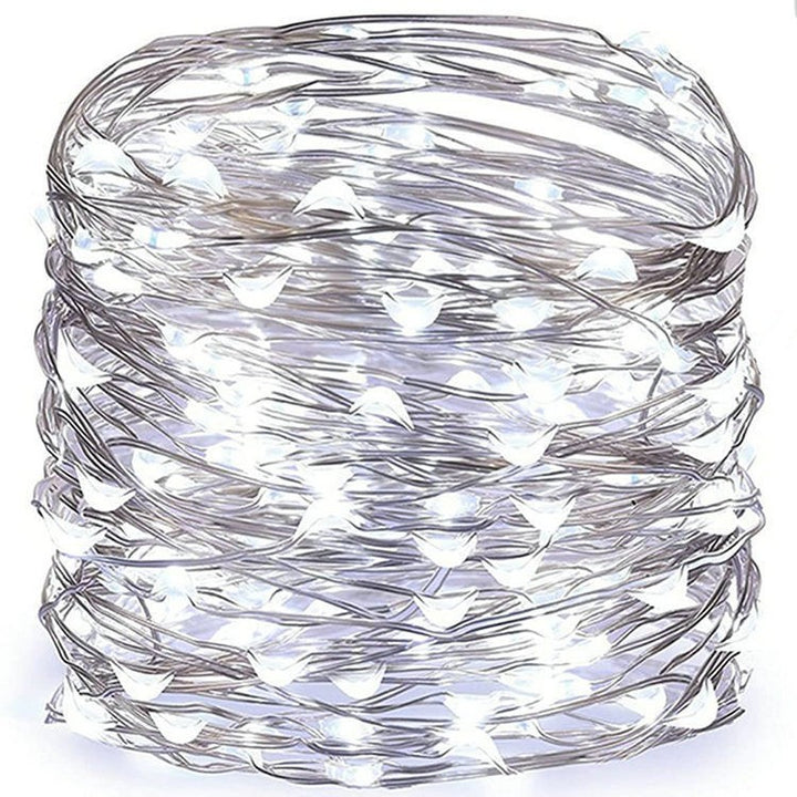 LED Fairy String Lights Ultra-Thin Silver Wire Battery Powered Splash Resistant Decorative Lighting Kalsten