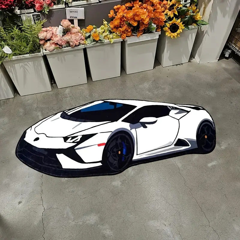 Sports Car-Themed Area Rug