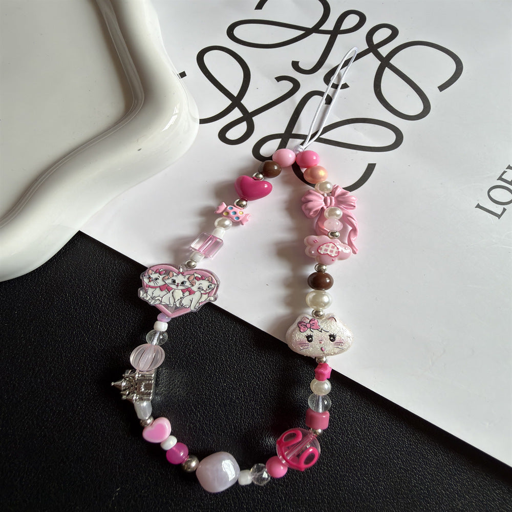 Cute Themed Beaded Charm Lanyard Kalsten