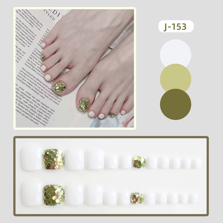 Elegant Press-On Toenail Art Set