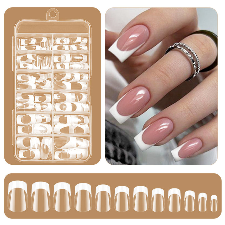 Elegant French Tip Press-On Nails Kalsten