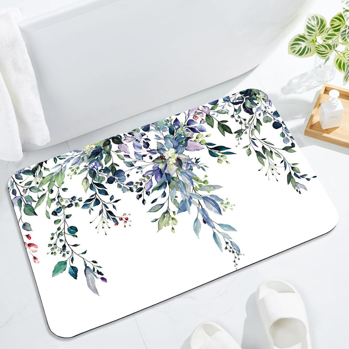 Floral Pattern Bath Mat