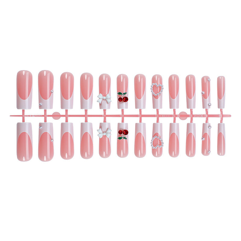 Decorative 3D Embellished Press-On Nail Set kalsten