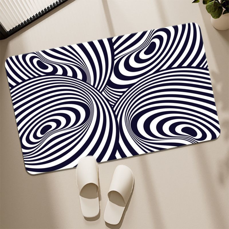 Geometric Pattern Bath Mat