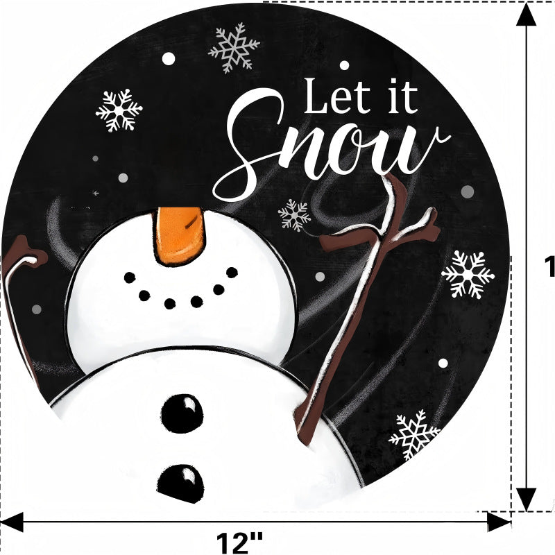 Decorative wooden sign with winter motifs Kalsten