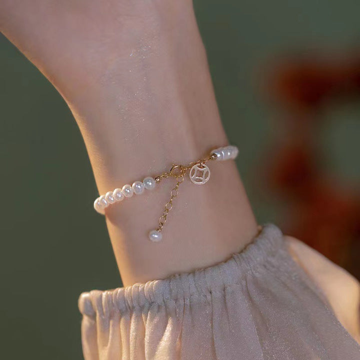 Elegant Pearl Charm Bracelet Kalsten