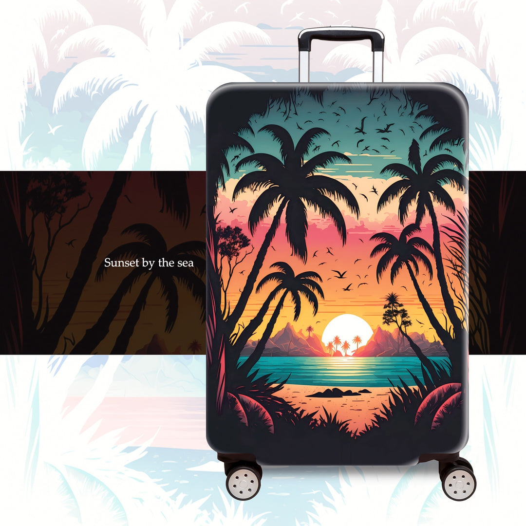 Women's hard-shell suitcase with extraordinary beach motif Kalsten