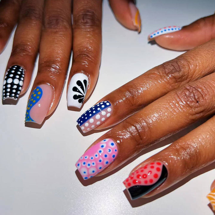 Creative nail art with various patterns Kalsten