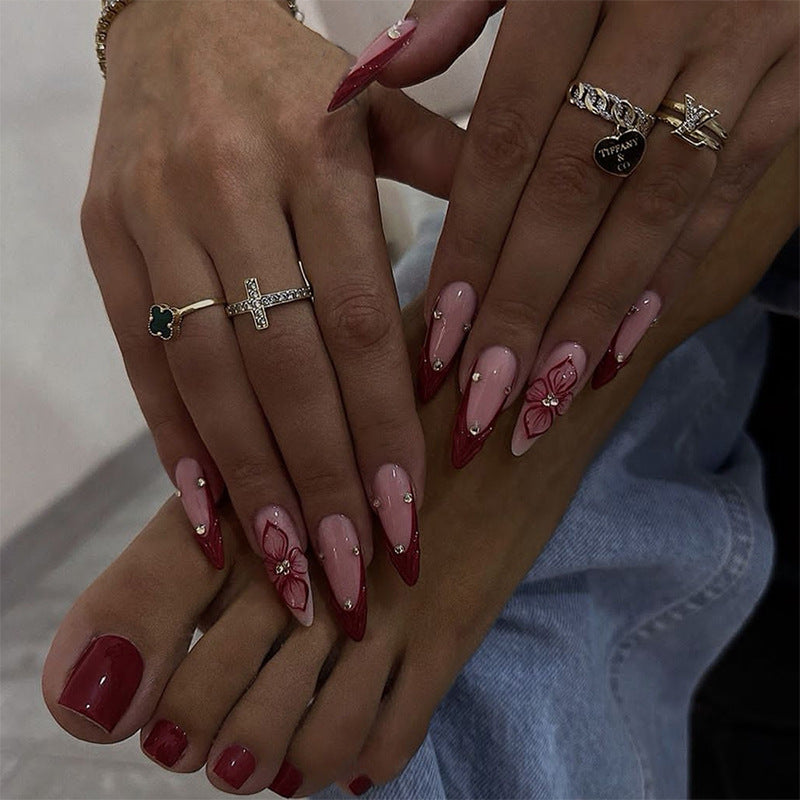 Elegant Decorative Press-On Nail Set kalsten 1788496206