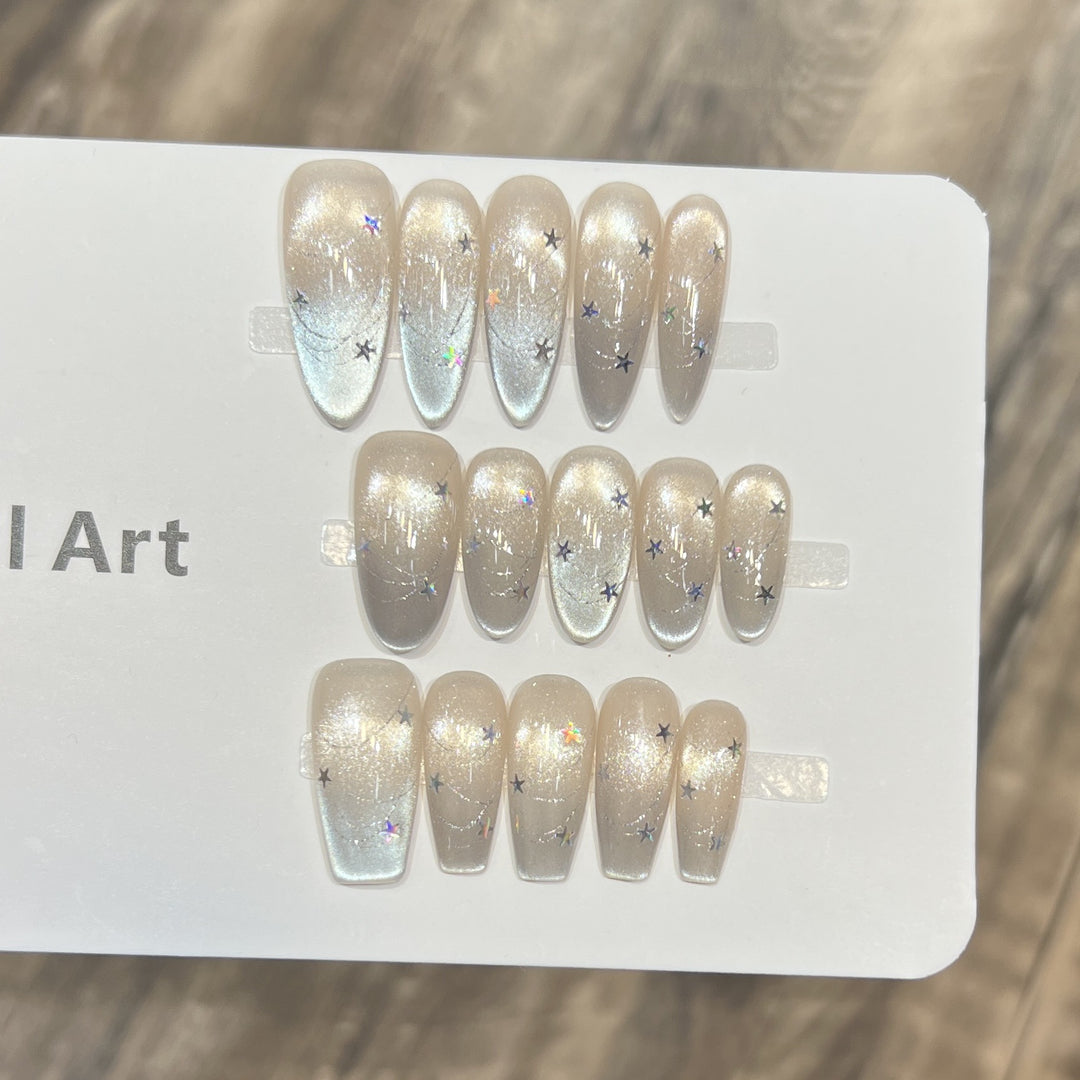 Cosmic Star-Accent Press-On Nail Set Kalsten