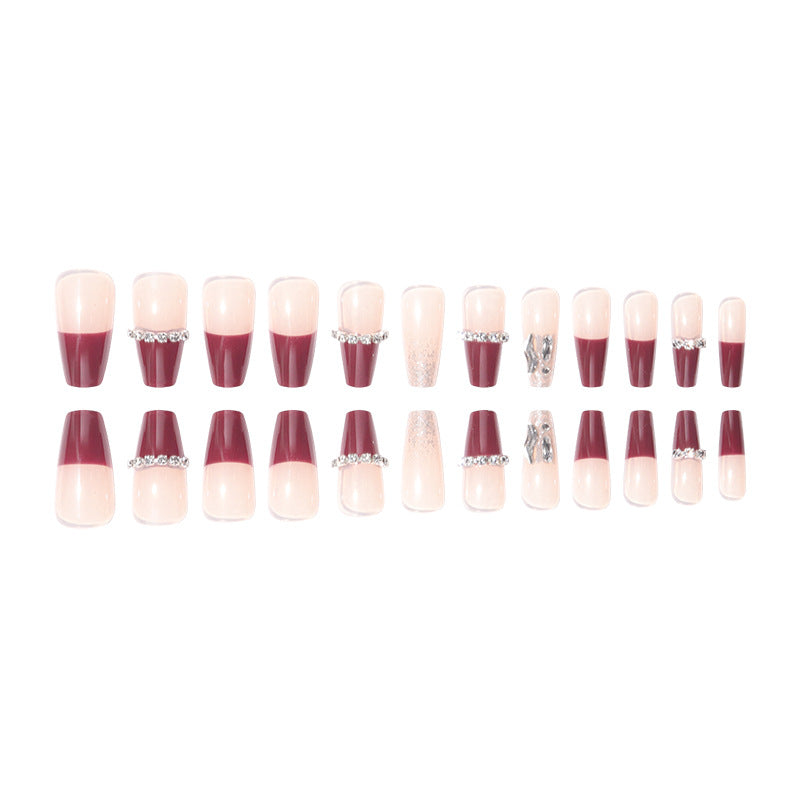 Rhinestone-Embellished Stiletto Press-On Nails Kalsten 1789085992