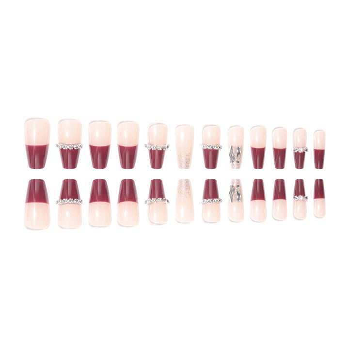 Rhinestone-Embellished Stiletto Press-On Nails Kalsten 1789085992