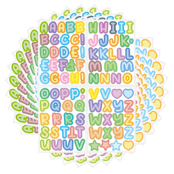 Colorful Alphabet Sticker Set Kalsten