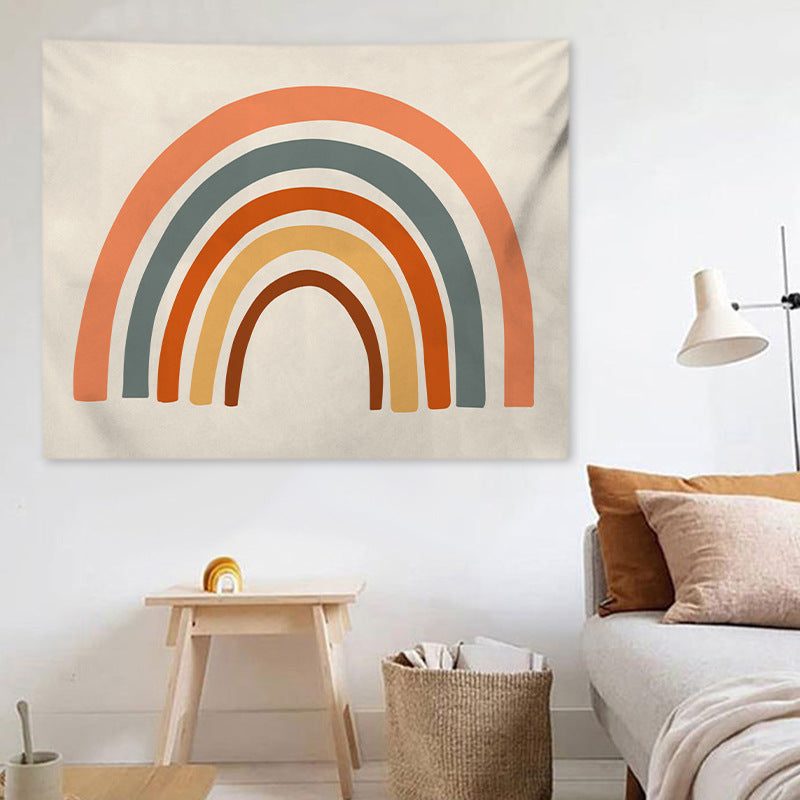 Tapestry with abstract botanical print and lightweight polyester fabric Kalsten