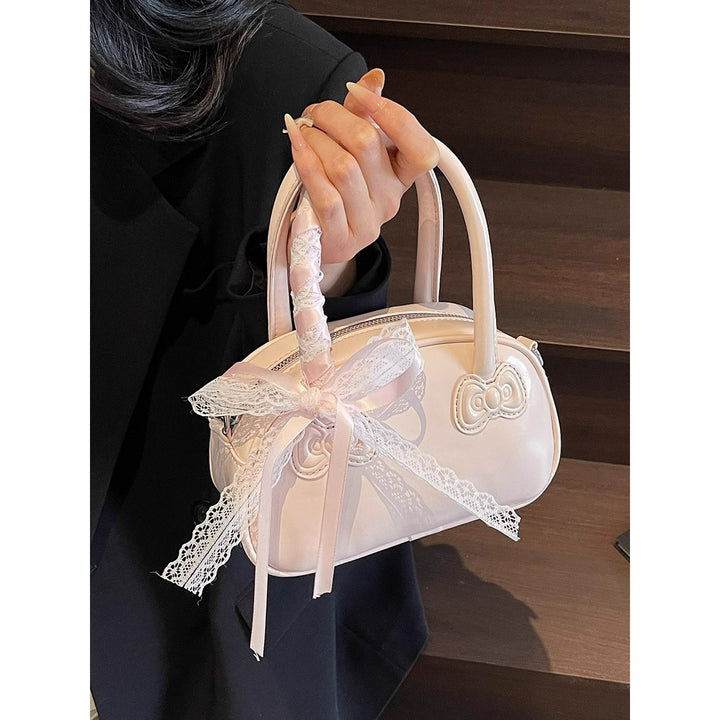 Elegant Bow-Detail Handheld Satchel Kalsten