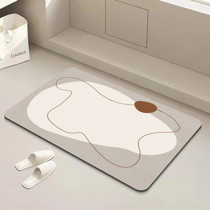 Modern Geometric Bath Mat Kalsten