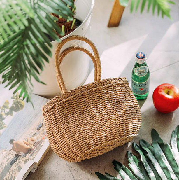 Basket bag with braided handles Kalsten