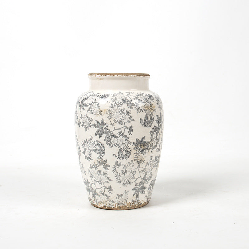 Floral Ceramic Vase with Artistic Design Kalsten