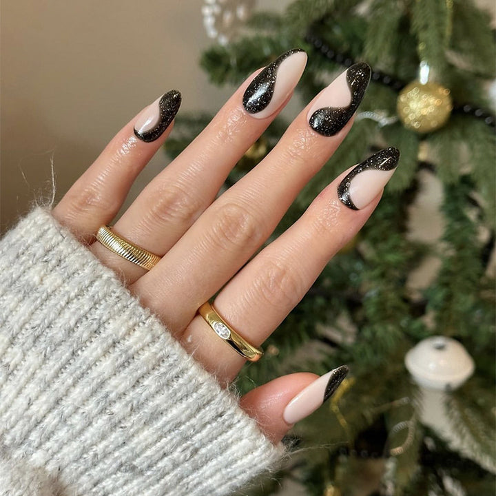 Glamorous Abstract Stiletto Press-On Nails Kalsten