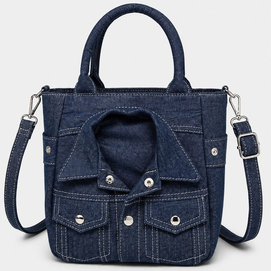 Denim-Style Tote Bag