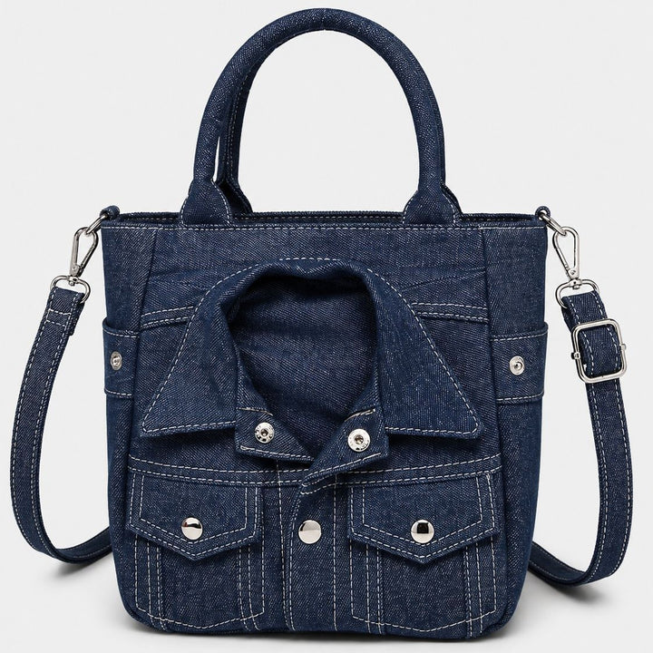 Denim-Style Tote Bag