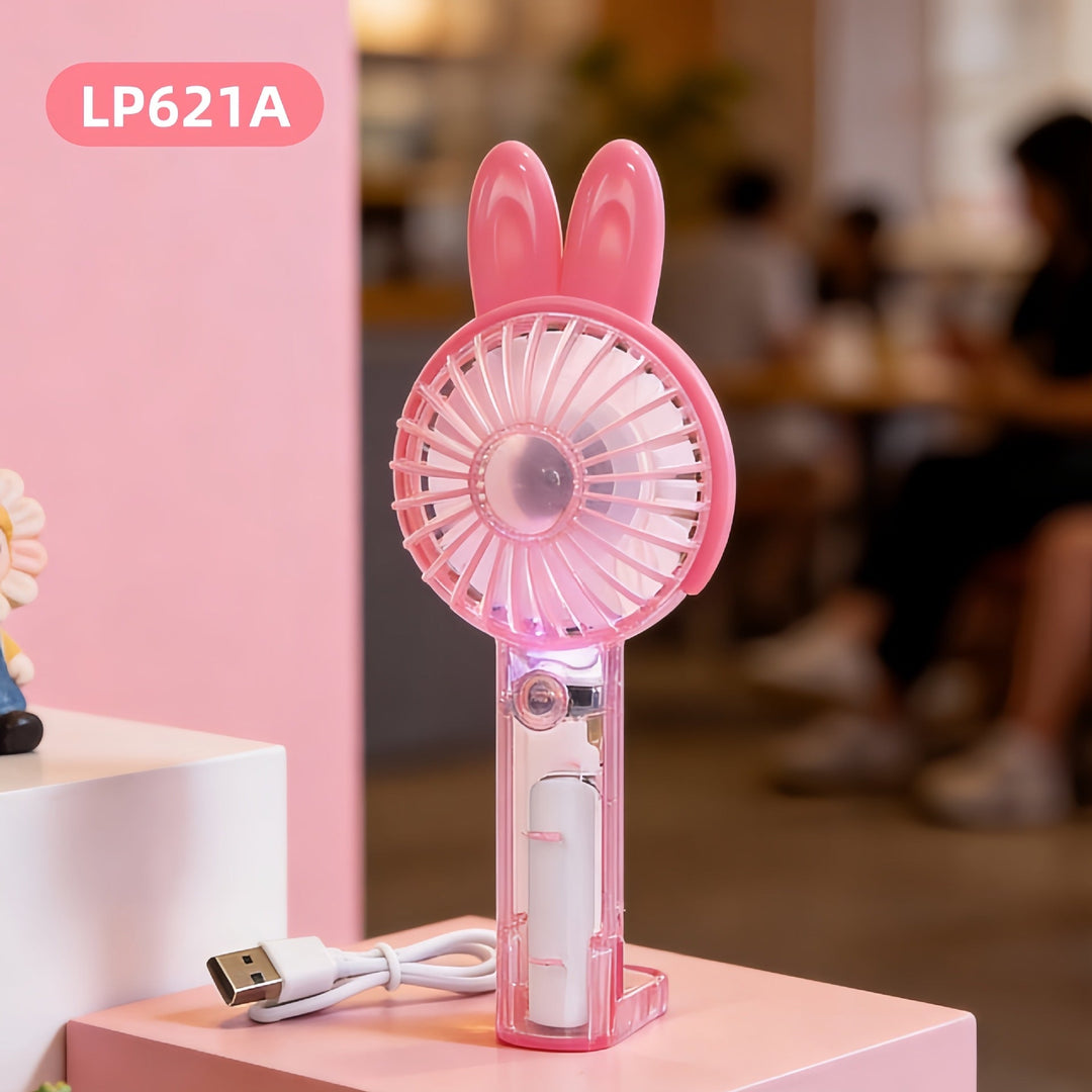 Women's Portable Hand Fan with Cute Rabbit Design Kalsten