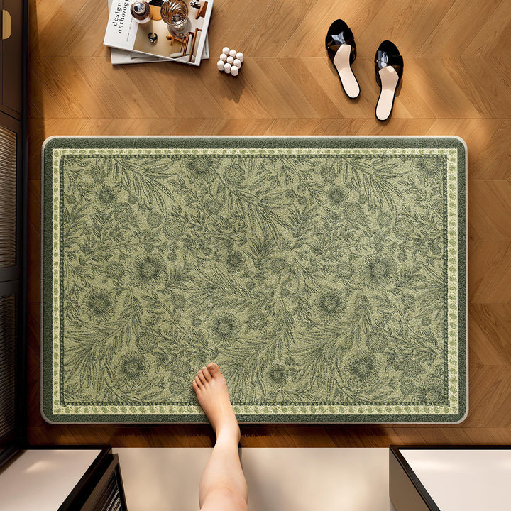 Decorative Floral Kitchen Mat