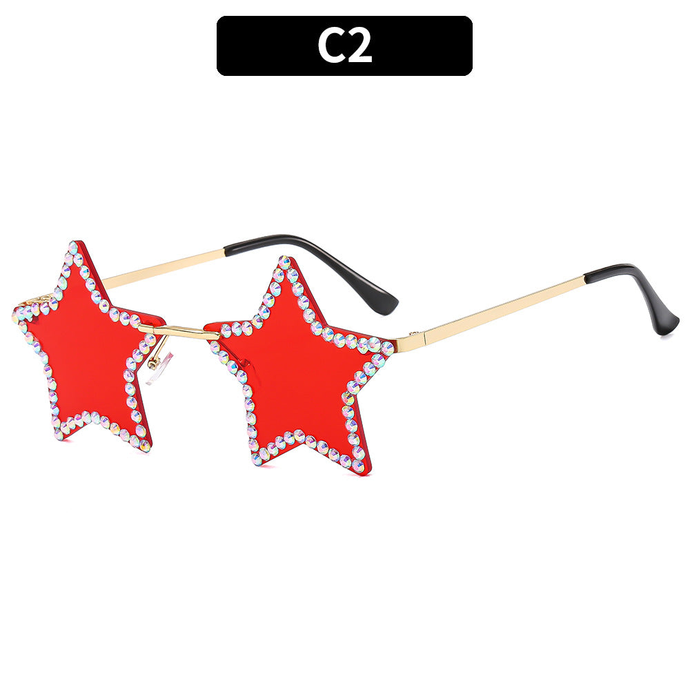 Star Shaped Rhinestone Sunglasses