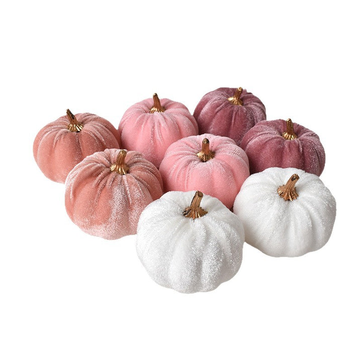 Samth Pumpkin Decoration Figure with Gold-colored Stem