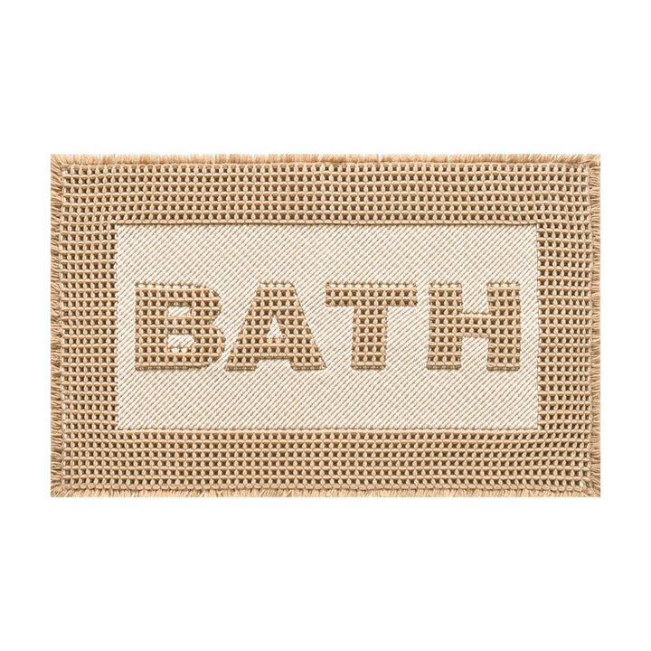 Decorative Bath Rug with Woven Texture Kalsten