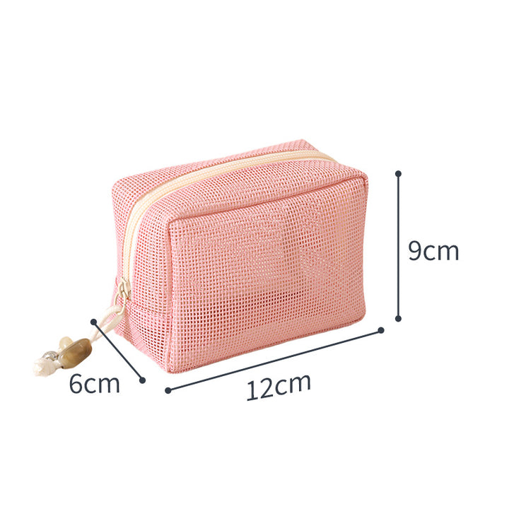 Mesh Zippered Toiletry Pouch Kalsten