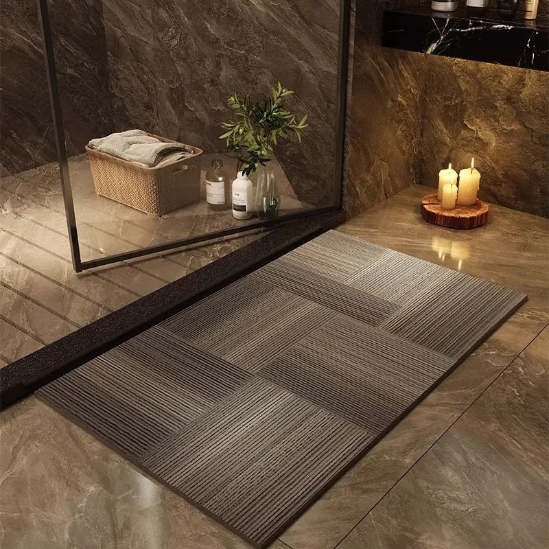 Modern Geometric Bath Mat Kalsten