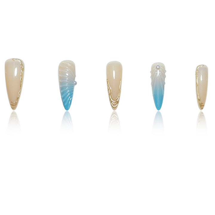Sculpted Acrylic Press-On Nail Art Extensions Kalsten