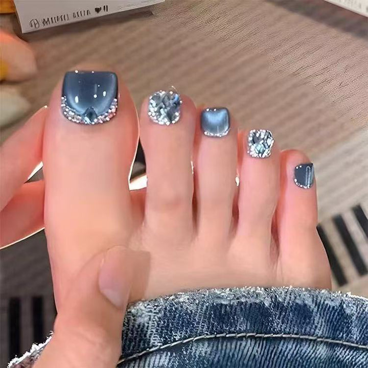 Acrylic Nail Set with Stylish 3D Accents Kalsten
