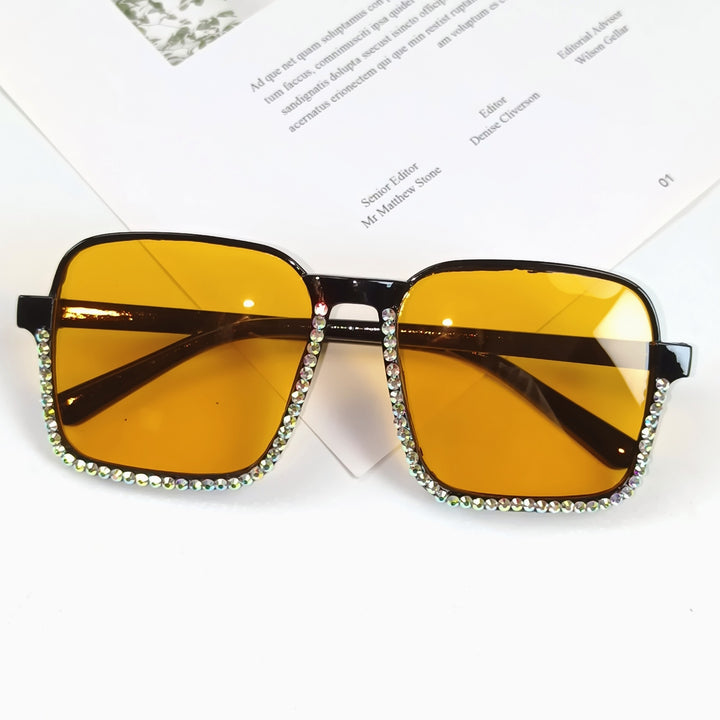 Ladies Glamorous Sunglasses with Sparkling Rhinestone Embellishment Kalsten