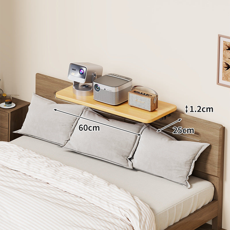 Slim Wall-Mounted Floating Bedside Shelf with Concealed Brackets
