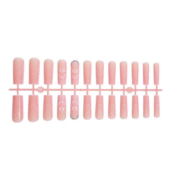 Decorative Press-On Nail Set with Playful Designs kalsten