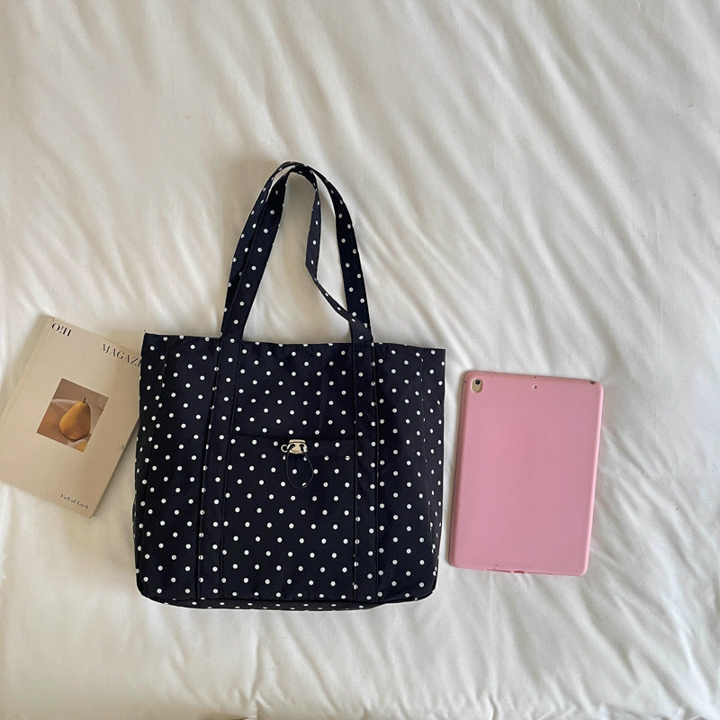 Versatile Polka Dot Tote Bag