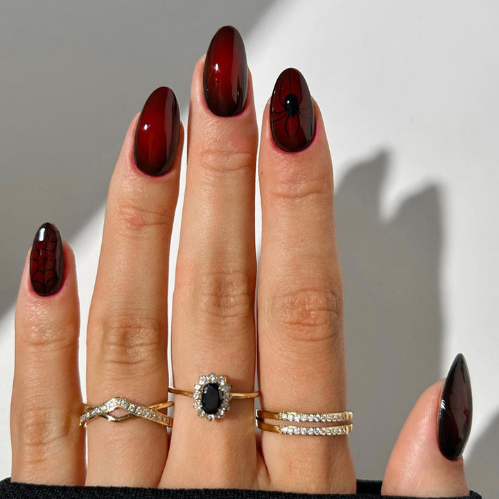 Artistic Spider-Themed Press-On Nails Kalsten
