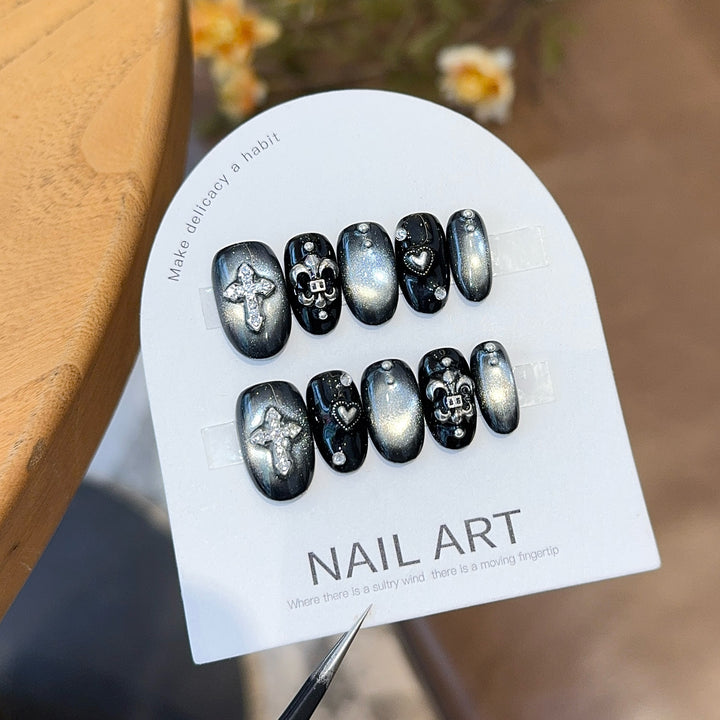 Artificial Nail Set with Decorative Elements Kalsten