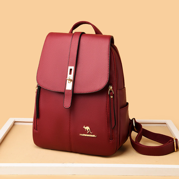 Elegant Multi-Functional Leather Backpack Kalsten
