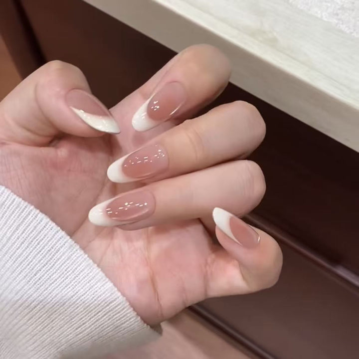 Elegant French Tip Press-On Nail Set Kalsten