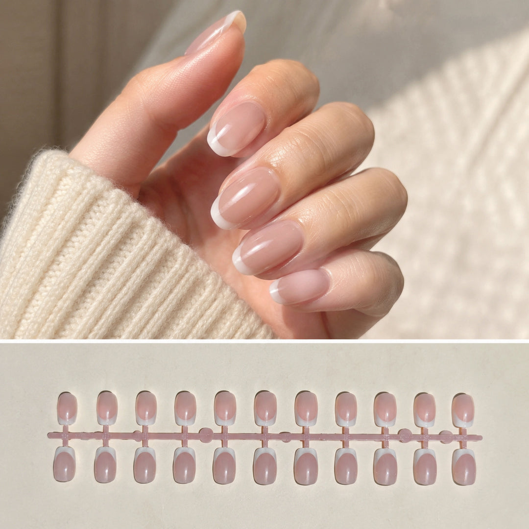 Chic French Tip Press-On Nail Art Set Kalsten