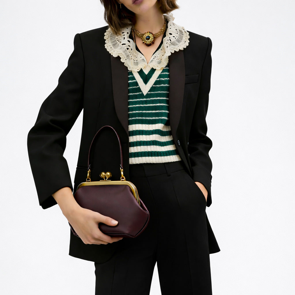Crocodile Patterned Evening Handbag